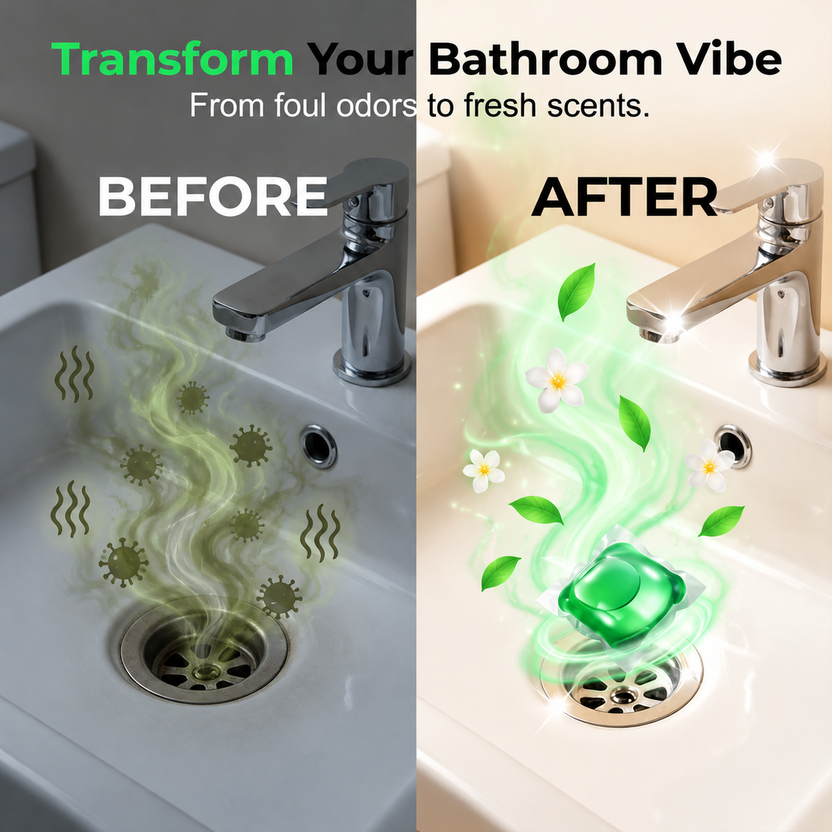 🥳2026 HOT SALE🥳💞50K+ SOLD!｜Drain Deodorizer Pods 🚰✅